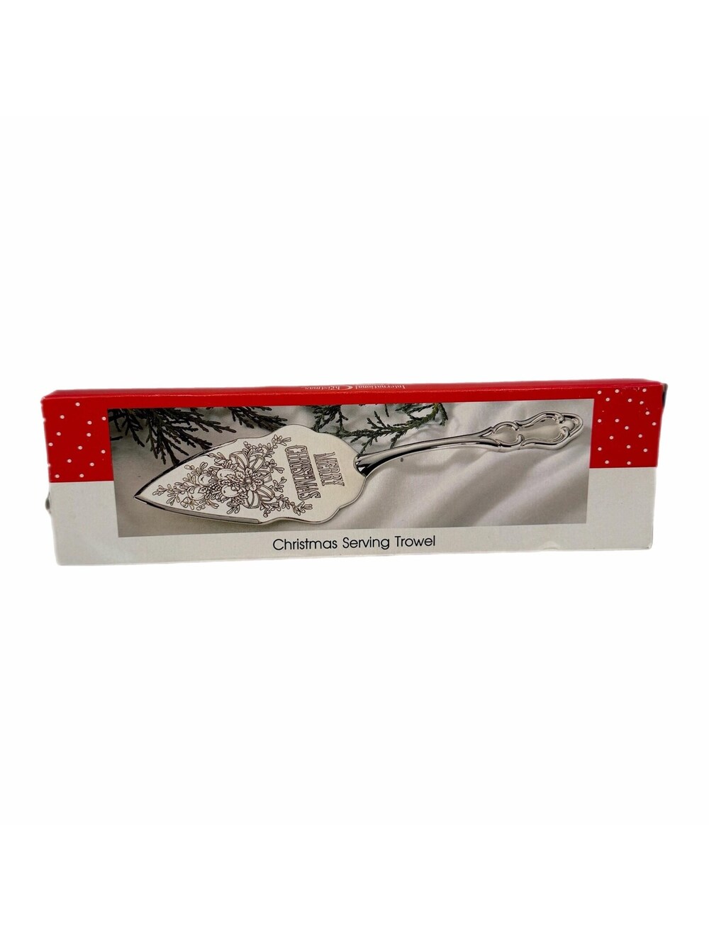 International Silver Merry Christmas 11.5” Silverplated Trowel Cake Knife